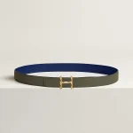 H Torsade belt buckle & Reversible leather strap 24 mm